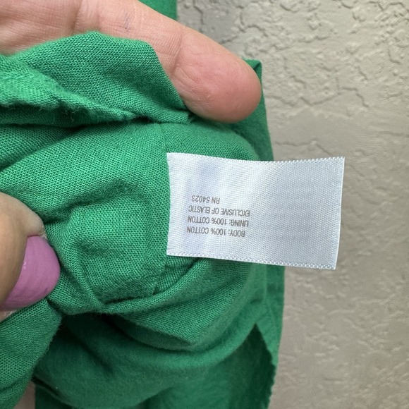 Y2K Babydoll Cotton Green Dress Small Resort Strappy Tiers Boho Fairy Coquette - Picture 10 of 12